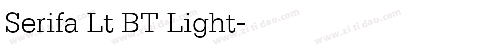 Serifa Lt BT Light字体转换